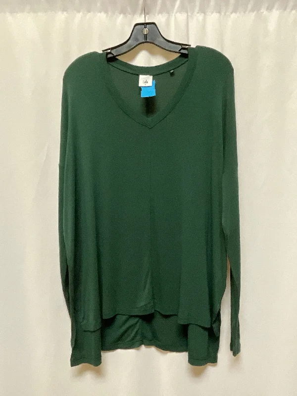 Top Long Sleeve By Cabi In Green, Size: S