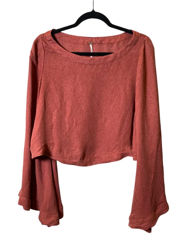 Top Long Sleeve By Free People In Bronze, Size: S