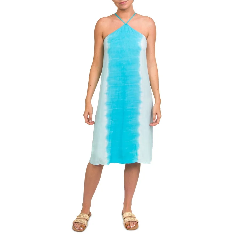 Hurley Womens Dip Dyed Midi Dress, Blue, Small