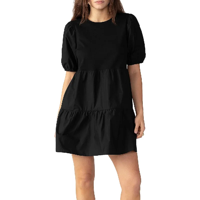 Sanctuary Womens Puff Sleeve Mini Shift Dress