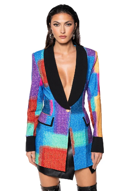 MATRIX ABTRACT PRINT BLAZER