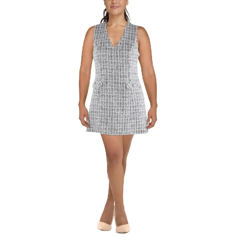 Laundry by Shelli Segal Womens Tweed Mini Sheath Dress