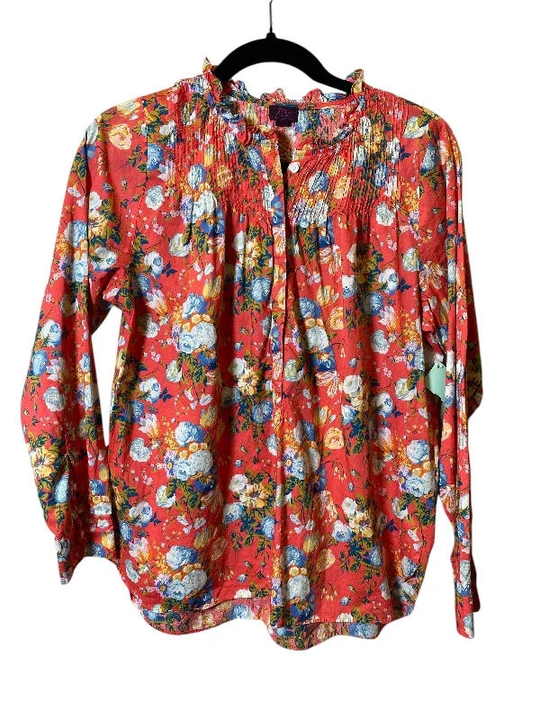 Top Long Sleeve By J. Crew In Floral Print, Size: S