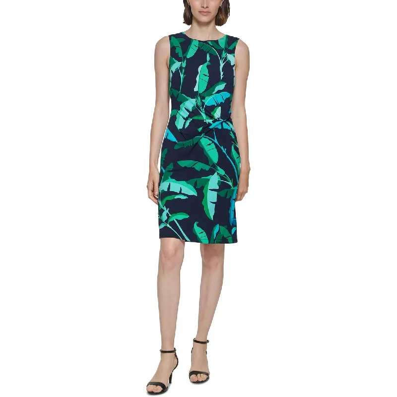 Tommy Hilfiger Womens Printed Mini Sheath Dress