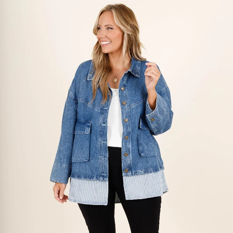 New To Town Jacket, Medium Wash