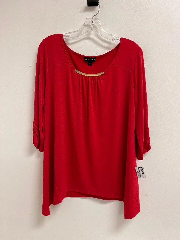 Top Long Sleeve By Clothes Mentor In Red, Size: Xl