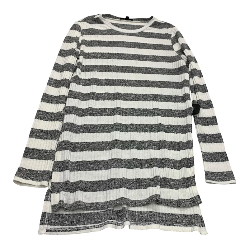 Tunic Long Sleeve By Very J In Striped Pattern, Size: M