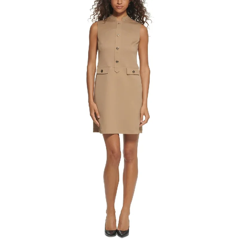 Tommy Hilfiger Womens Twill Mini Shift Dress