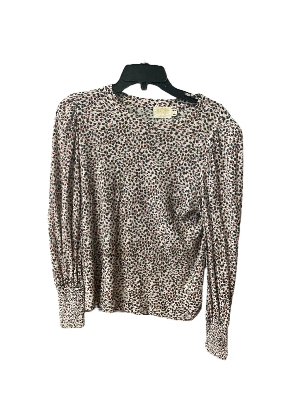 Top Long Sleeve By Nation In Polkadot Pattern, Size: S