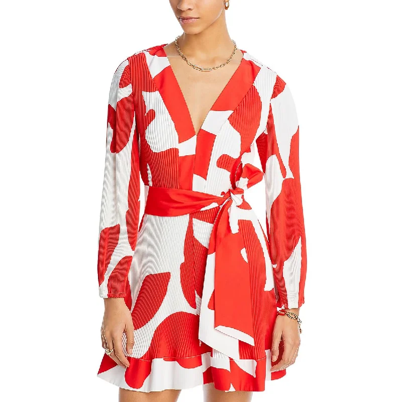 Milly Womens Printed Mini Fit & Flare Dress