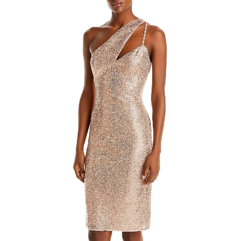 Aqua Womens Sequined Mini Cocktail And Party Dress