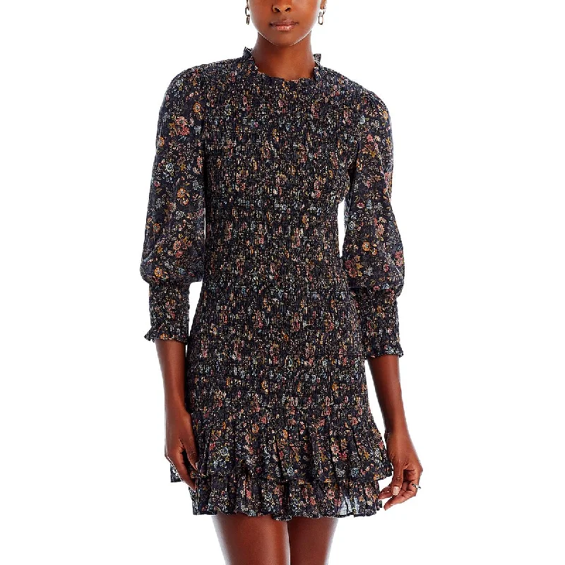 Veronica Beard Womens Farha Floral Mini Sheath Dress