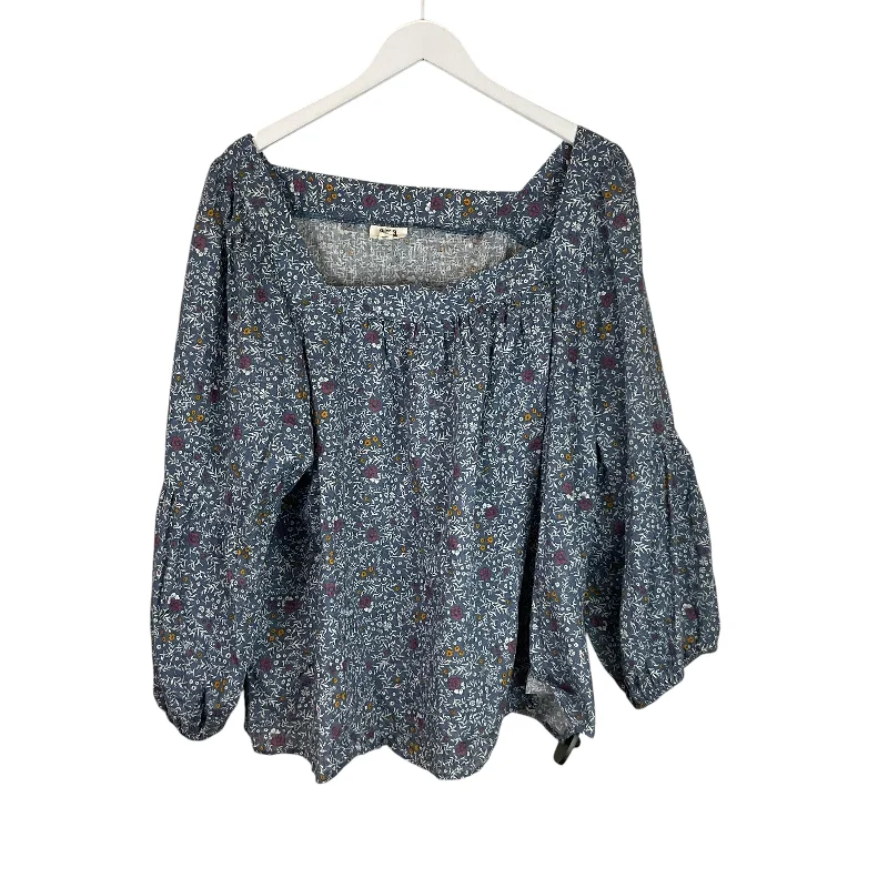 Top Long Sleeve By Ana In Floral Print, Size: 3x