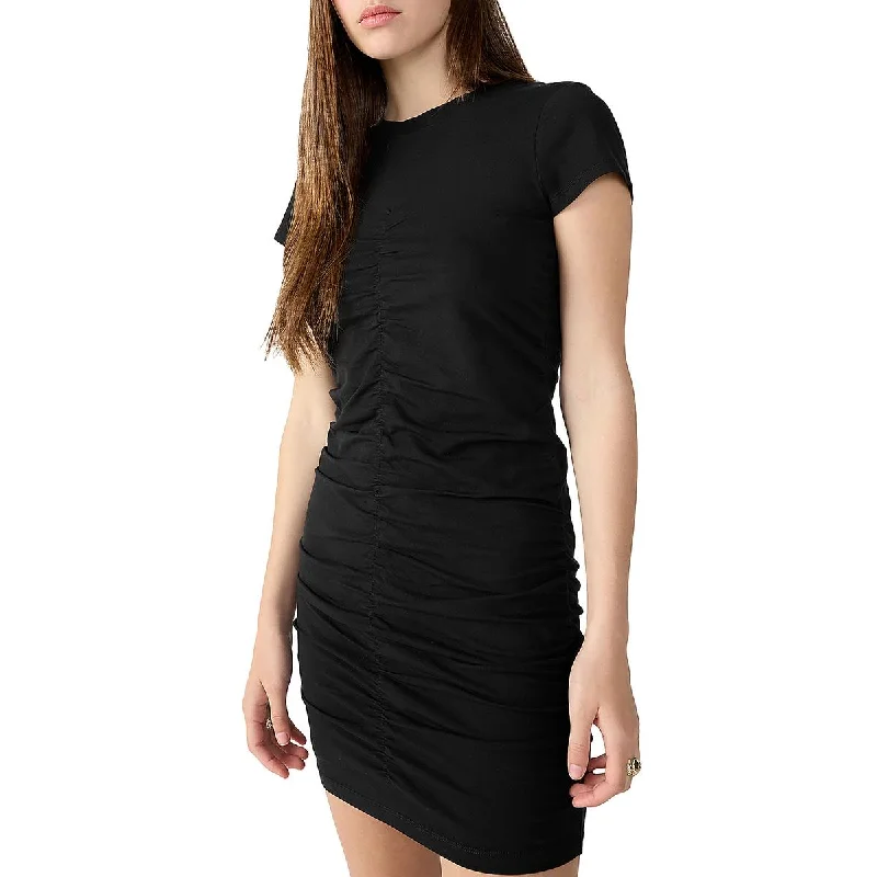 Sanctuary Womens Mini Ruched Shirtdress