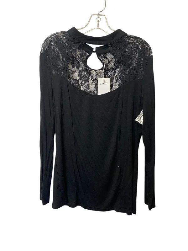 Top Long Sleeve By Zaful In Black, Size: Xl