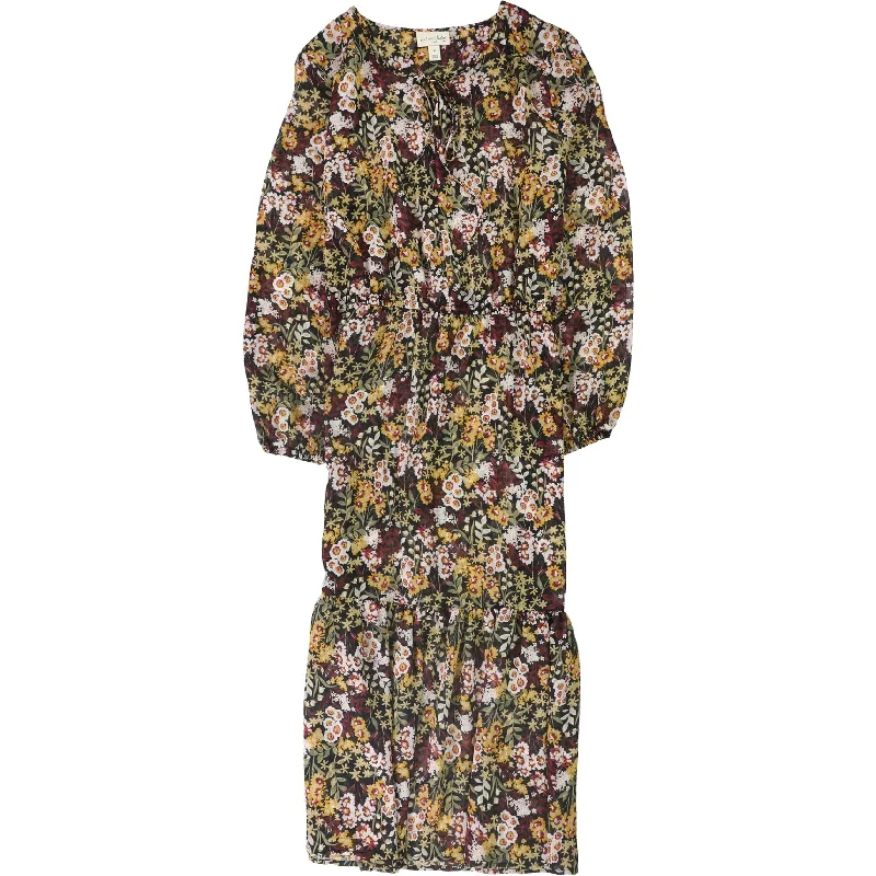 maison Jules Womens Floral Midi Dress, Multicoloured, Large