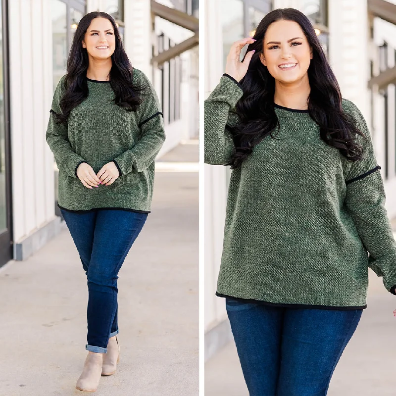 False Confidence Top, Olive