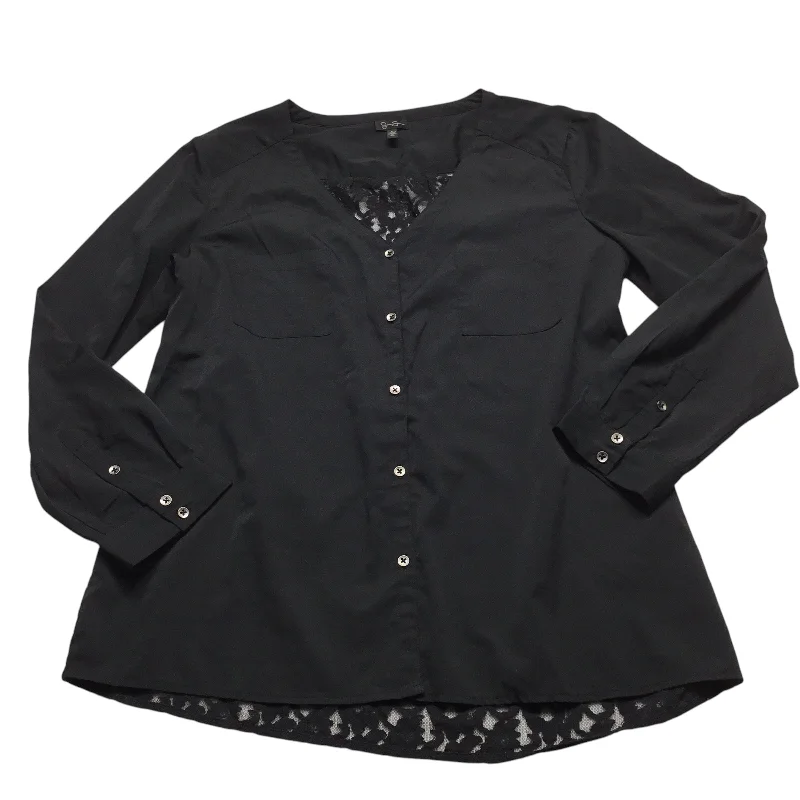 Top Long Sleeve By Jessica Simpson In Black, Size: L