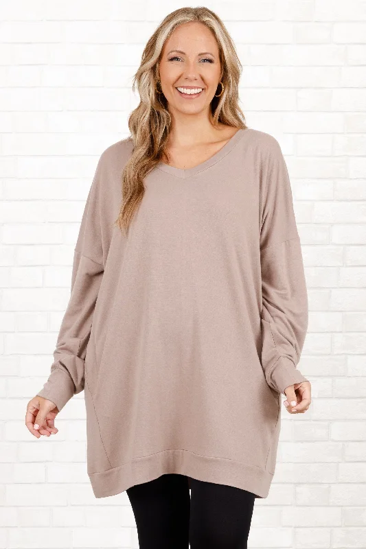 Take It All Tunic, Ash Mocha