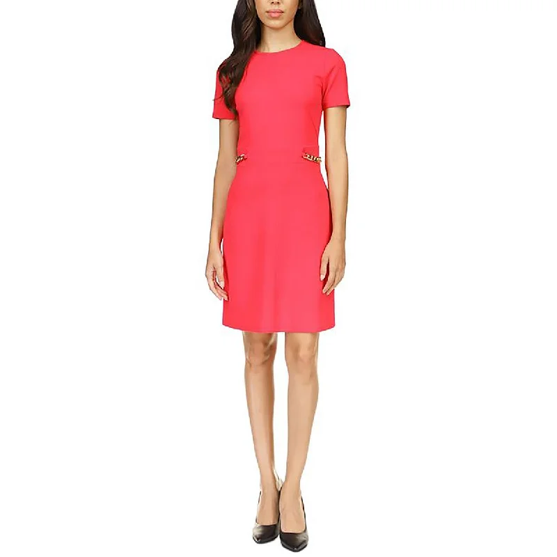 MICHAEL Michael Kors Womens Petites Crepe Mini Cocktail And Party Dress