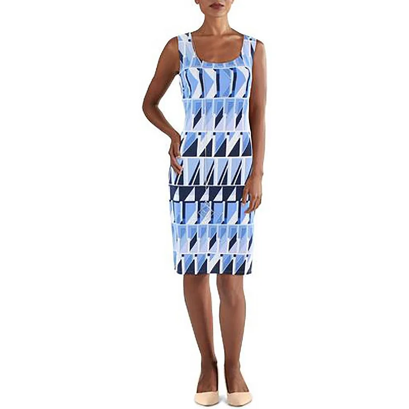 R&M Richards Womens Geometric Mini Shift Dress