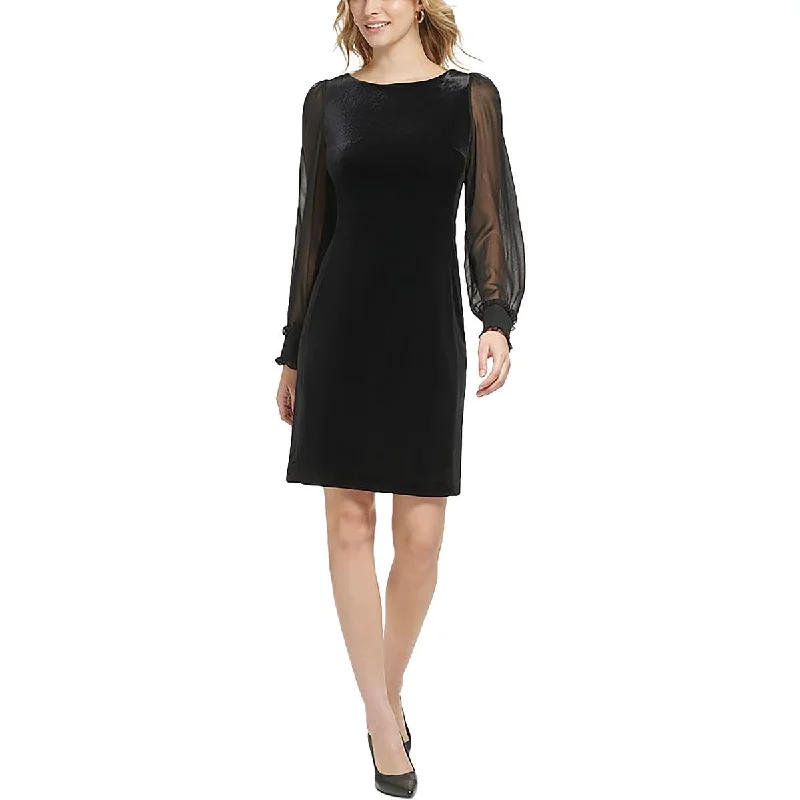 Karl Lagerfeld Paris Womens Velvet Mini Cocktail And Party Dress