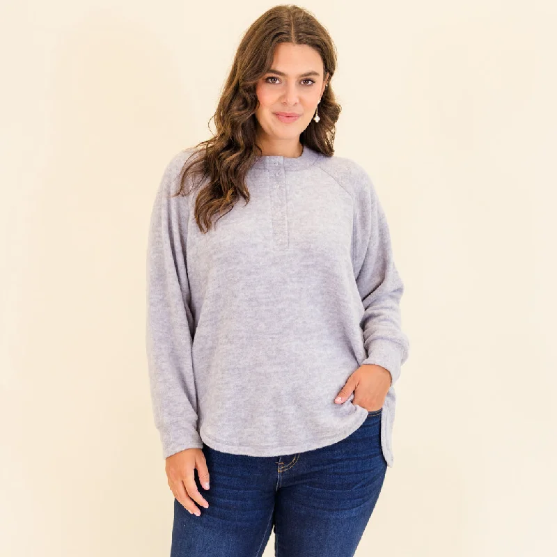 All The Feels Pullover, Heather Grey