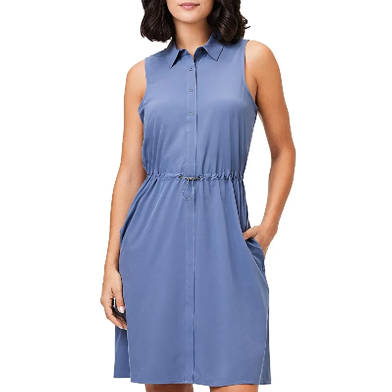 Nic + Zoe Womens Collared Mini Shift Dress