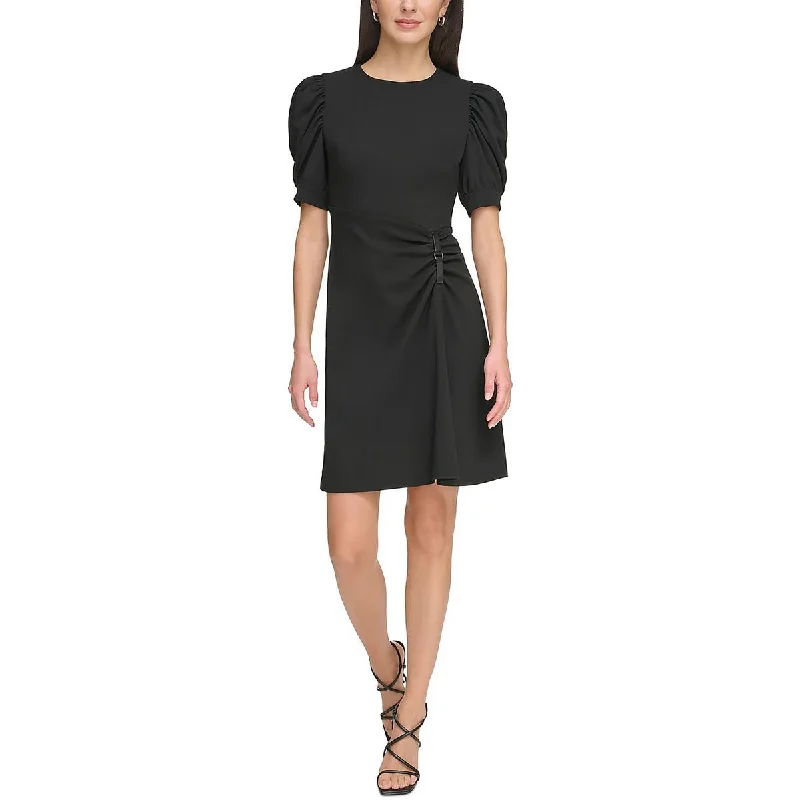 DKNY Womens   Ruched Mini Sheath Dress