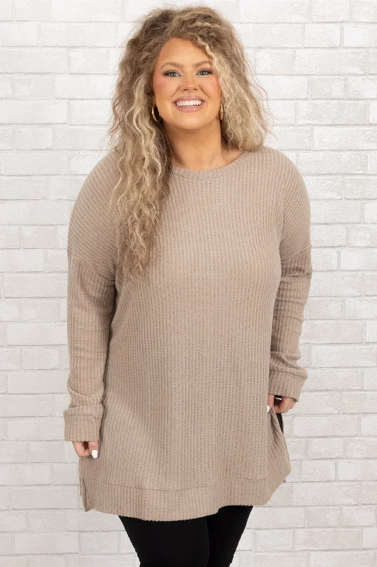 Keeping It Cute Tunic, Ash Mocha