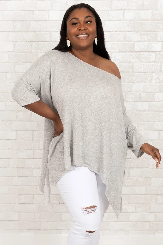 The Best Of Me Top, Heather Grey