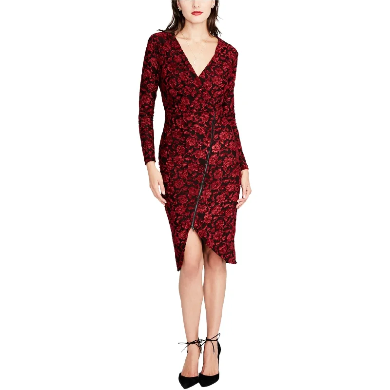 Rachel Roy Womens Embroidered Midi Dress, Red, Small