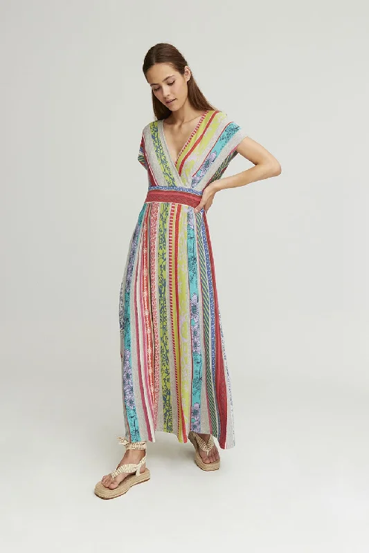 AM Basil Multi Maxi Dress 560338