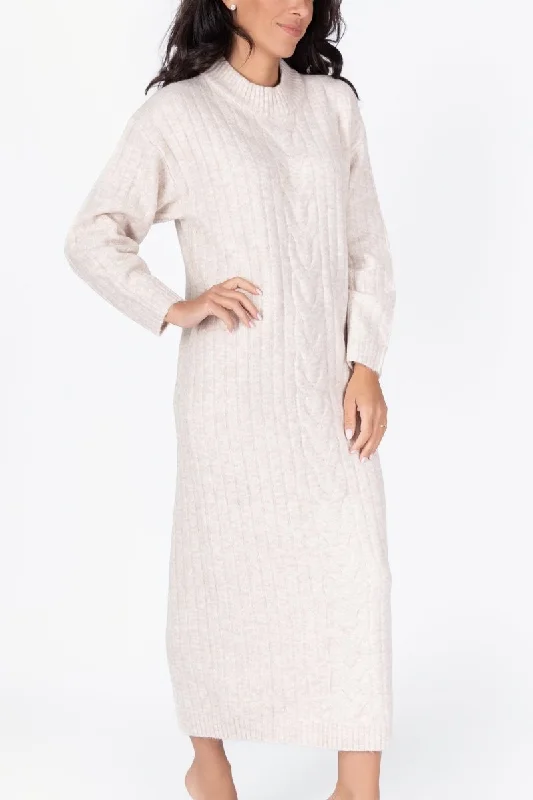 SIMONE DRESS MAXI 46" (BEIGE)