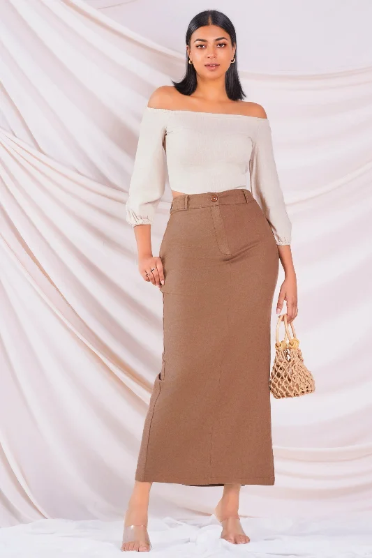 Straight Cut Maxi Skirt