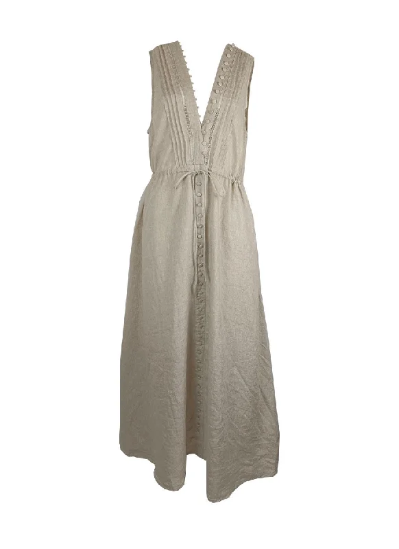 5240020 Sleeveless Linen Maxi Dress *Last Piece