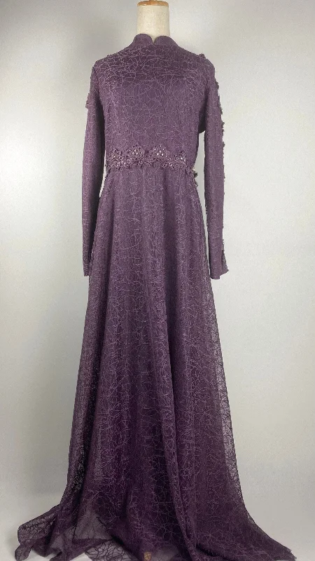 Long Sleeve Maxi Dress with Beading, Mauve