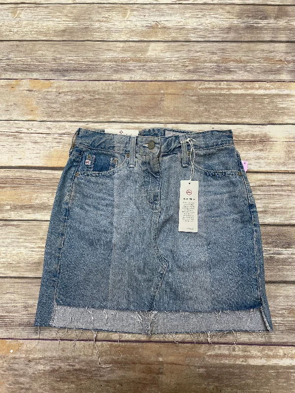 Blue Denim Skirt Mini & Short Adriano Goldschmied, Size 0