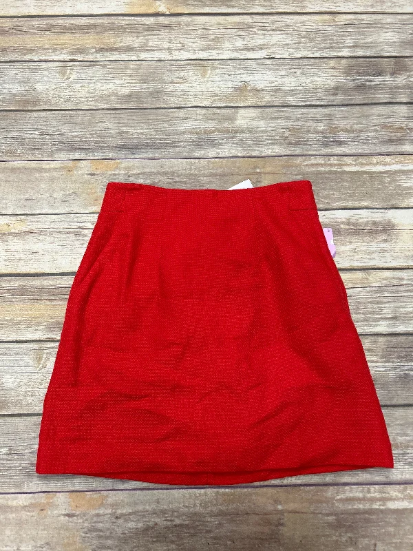 Red Skirt Mini & Short Ann Taylor, Size 2