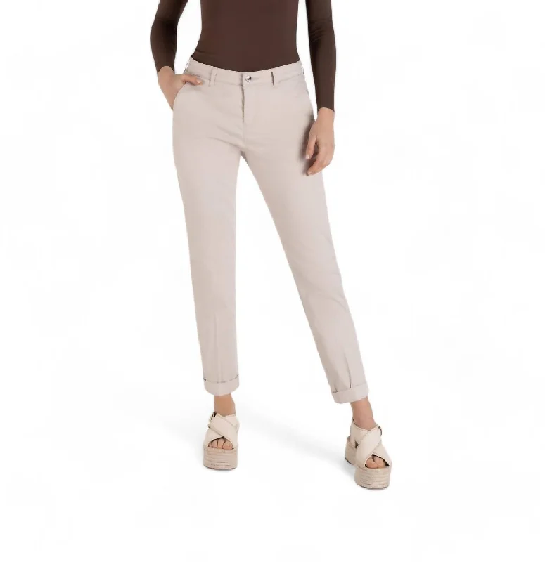 Chino Turn Up Pant In Ivory