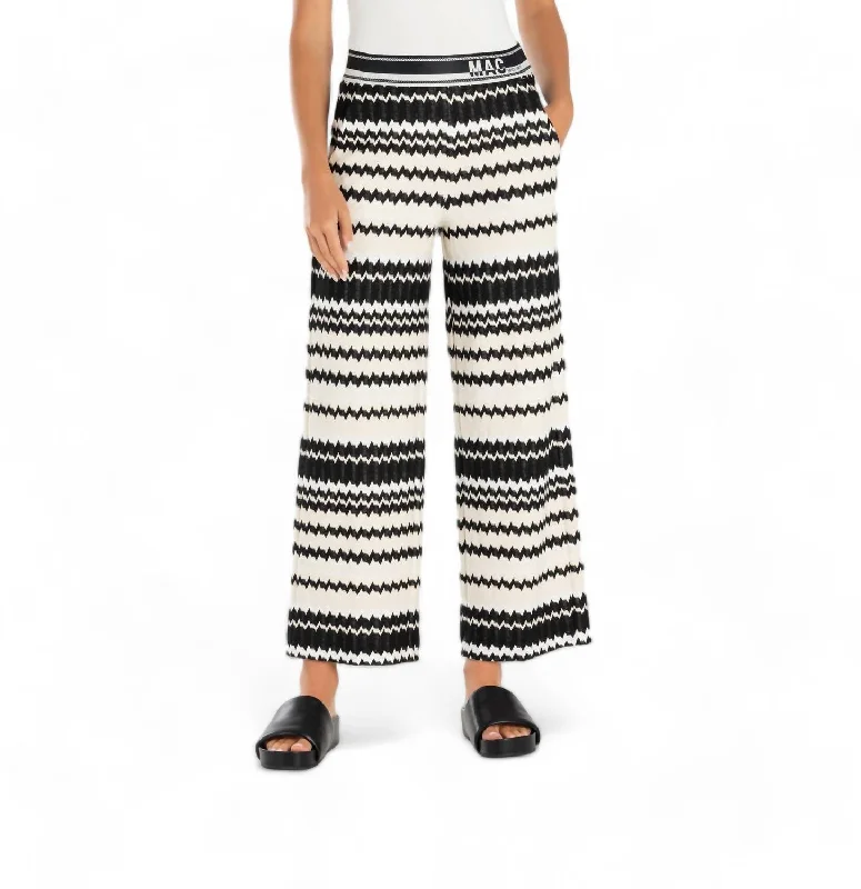 Palazzo Cropped Pant In Soft Vanilla Cream Jacquard