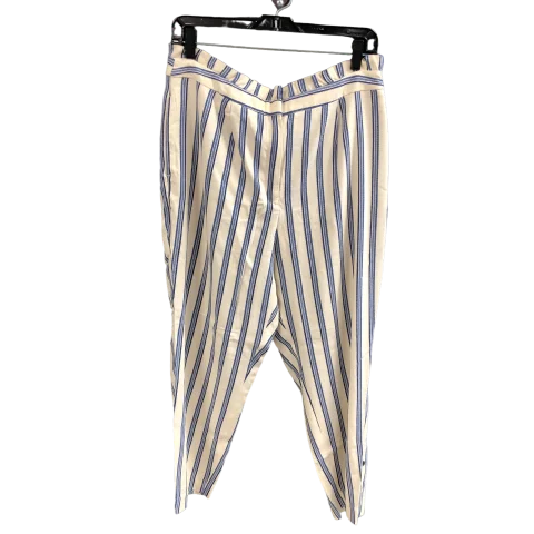 Pants Cropped By Express In Striped Pattern, Size: 12