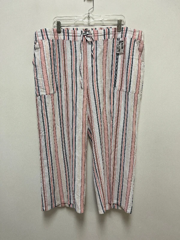 Pants Linen By Liz Claiborne In Multi-colored, Size: 1x