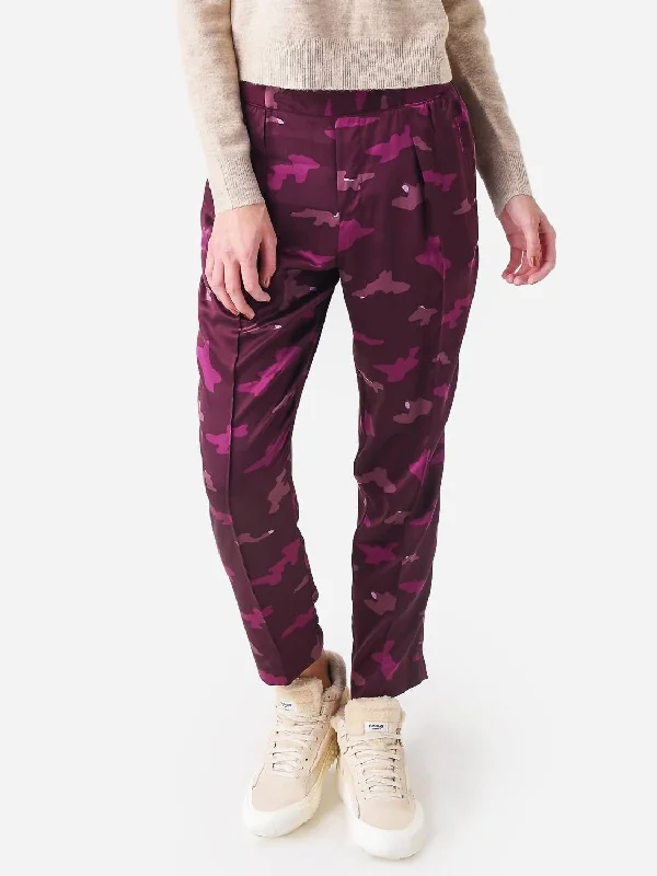 Silk Pull-On Pant In Abstract Camo