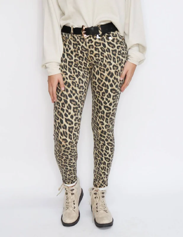 Wild Thing Skinnies In Tan Leopard