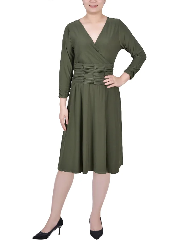 Petite Ruched A-Line Dress