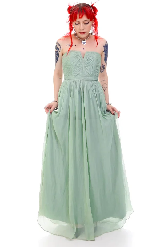 Vintage Y2K Mint Pastel Princess Gown - S