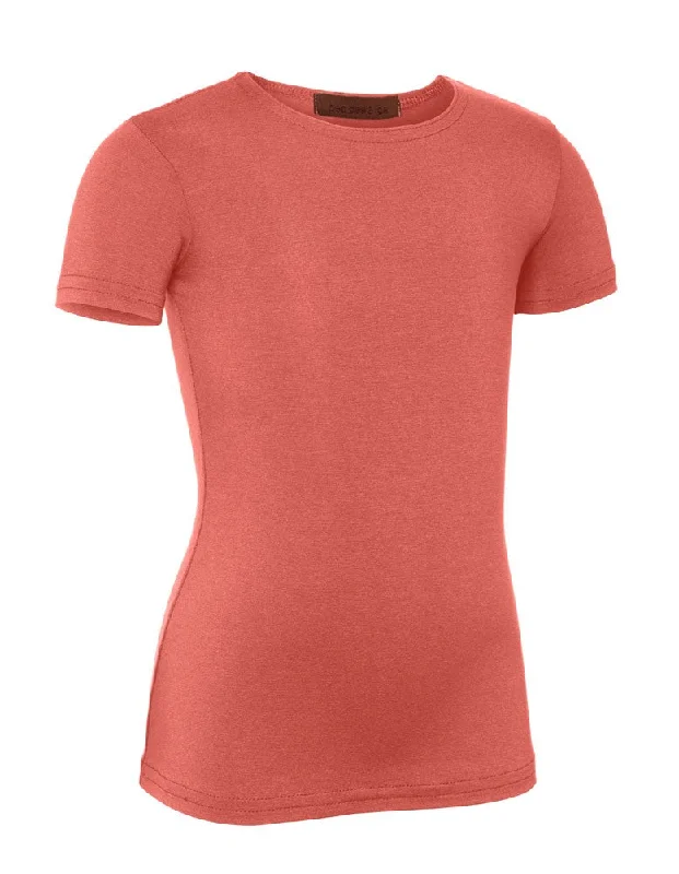 PB&J Girls Cotton Short Sleeve Shell - Coral