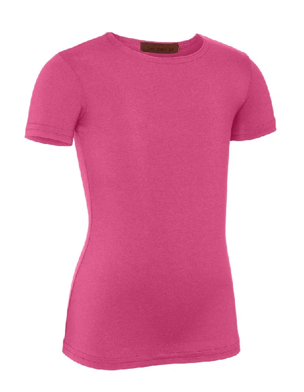 PB&J Girls Cotton Short Sleeve Shell - Hot Pink