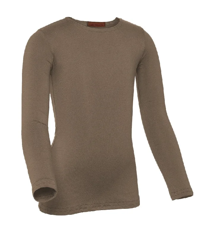 PB&J Girls Modal Long Sleeve Shell - Taupe